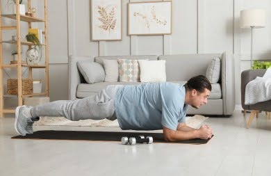 Person doing Plank exercise